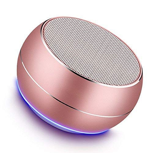 Portable Bluetooth Speakers-Lenrue Mini Wireless Outdoor Rechargeable Speakers with LED,Built-in-Mic,Handsfree Call,AUX Line,TF Card,HD Stereo Sound and Bass for iPhone Ipad Android Phone Rose Gold Portable Bluetooth Speakers-Lenrue Mini Wireless Outdoor Rechargeable Speakers with LED,Built-in-Mic,Handsfree Call,AUX Line,TF Card,HD Stereo Sound and Bass for iPhone Ipad Android Phone Rose Gold