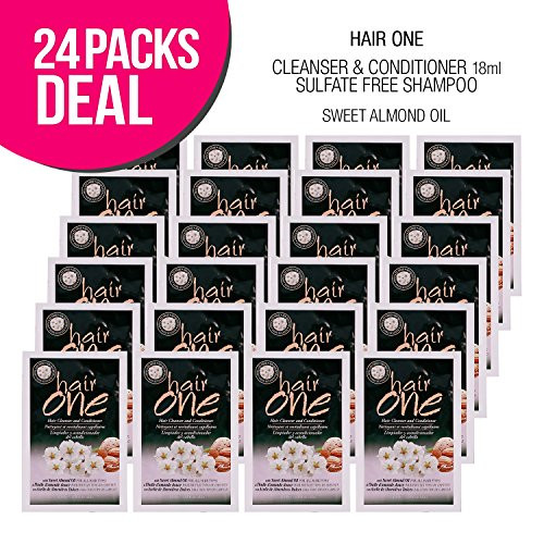 -24 PACK- FISK IPSE One Hair Cleanser  and  Conditioner 18ml -Sulfate FREE Shampoo--Sweet Almond Oil