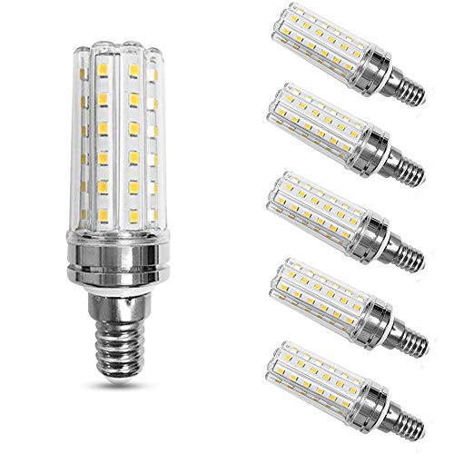 EBD Lighting LED Corn Light Bulbs (6 Pack) E14 Base LED Candelabra Bulb,12W (100W Incandescent Bulbs) Decorative Candle Base E14 Corn 3000K Warm White LED Chandelier Bulbs,AC85-265V