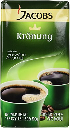 Jacobs Kronung Ground Coffee, Pack of 2- 17.6ounces  (packing may vary)