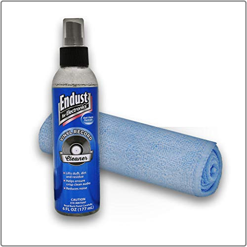 Endust For Electronics 16488 Vinyl Record Cleaner with Microfiber Towel 6 oz Spray