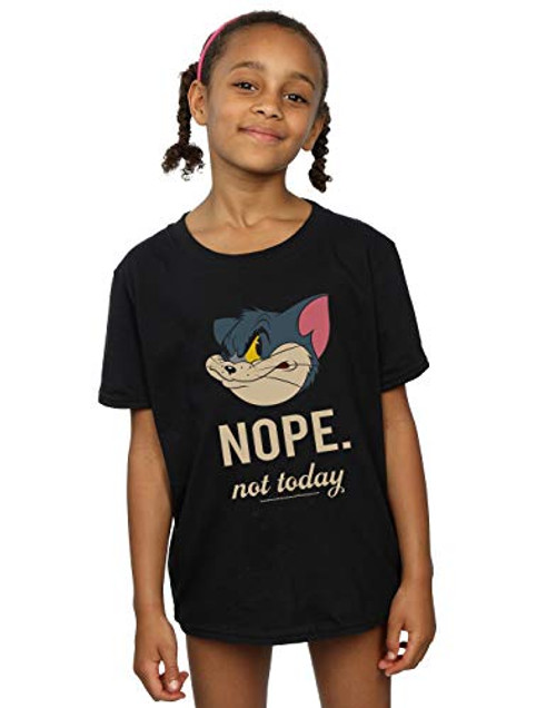 Tom and Jerry Girls Nope Not Today T-Shirt Black 5-6 Years Tom and Jerry Girls Nope Not Today T-Shirt Black 5-6 Years