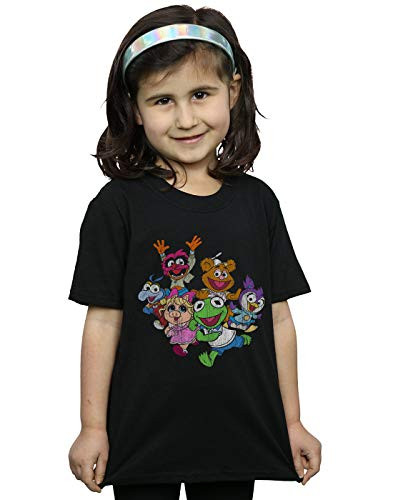 Disney Girls The Muppets Muppet Babies Colour Group T-Shirt Black 5-6 Years