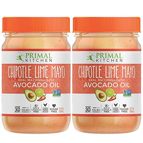 Primal Kitchen - Chipotle Lime Avocado Oil Mayo, Gluten and Dairy Free, Whole30 and Paleo Approved (12 oz)- Twin Pack