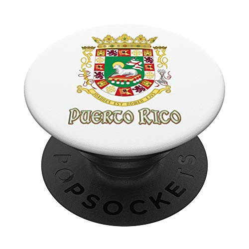 Coat of Arms Puerto Rico Souvenir Gift Puerto Rican Vacation PopSockets Grip and Stand for Phones and Tablets