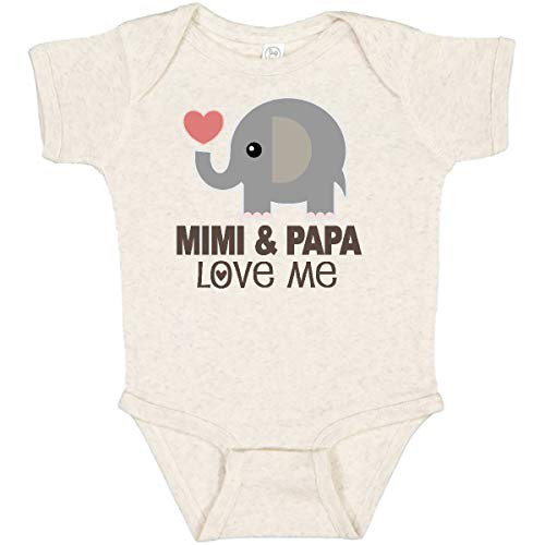 inktastic Mimi and Papa Love Me Infant Creeper Newborn Natural Heather 33804 inktastic Mimi and Papa Love Me Infant Creeper Newborn Natural Heather 33804