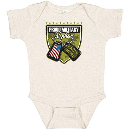 inktastic Proud Military Nephew Infant Creeper 6 Months Natural Heather 36302