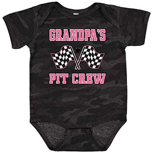 inktastic Grandpa Pit Crew Girls Racing Infant Creeper Newborn Storm Camo 39635