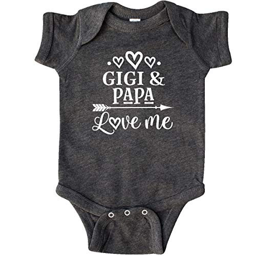 inktastic Gigi and Papa Love Infant Creeper 24 Months Retro Heather Smoke 39d08 inktastic Gigi and Papa Love Infant Creeper 24 Months Retro Heather Smoke 39d08