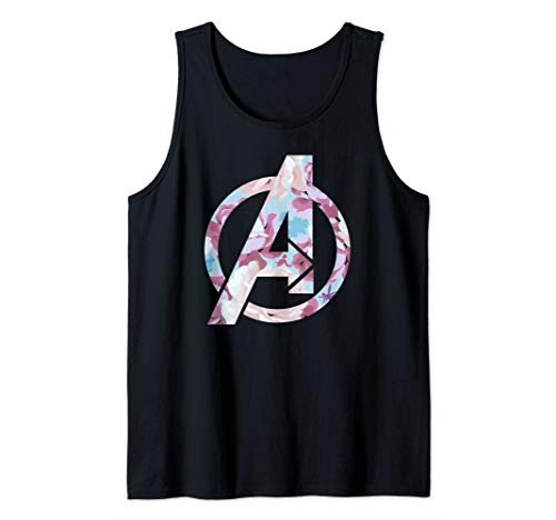Marvel Avengers Logo Floral Super Hero Tank Top