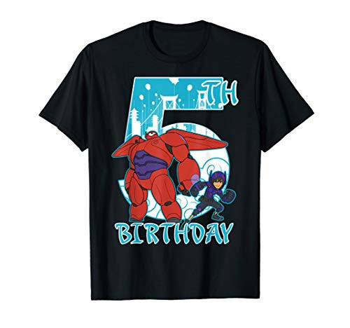 Disney Big Hero 6 Baymax Hiro 5th Birthday Graphic T-Shirt