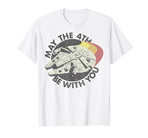 Star Wars Millennium Falcon May The 4th Be With You Retro T-Shirt Star Wars Millennium Falcon May The 4th Be With You Retro T-Shirt