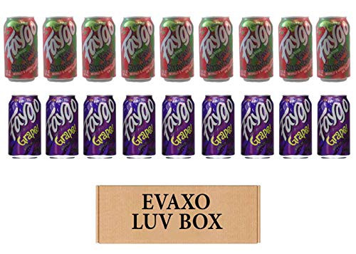 LUV BOX- variety faygo naturally flavored soda cans 12 oz. pack of 18  faygo Kiwi-Strawberry  faygo Grape.N