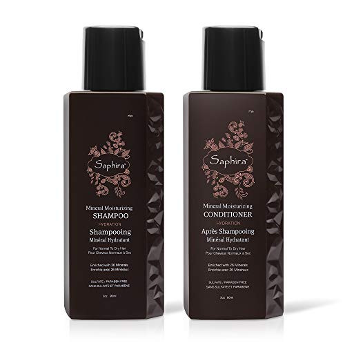 SAPHIRA Mineral Moisturizing Shampoo  and  Conditioner Duo Set 3 oz