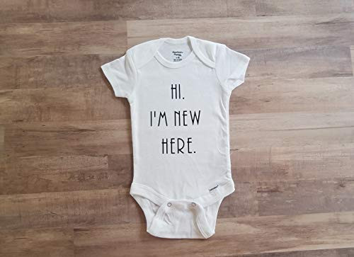 Hi I'm new here baby bodysuit
