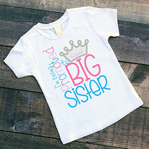 Personalized I'm Being Promoted to BIG SISTER Pregnancy Announcement Shirt or Bodysuit - Personalized with Any Name Personalized I'm Being Promoted to BIG SISTER Pregnancy Announcement Shirt or Bodysuit - Personalized with Any Name