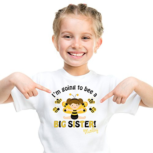Personalized I'm going to Bee a Big Sister Announcement Shirt or Bodysuit - Can be Personalized with ANY Name and to look like your Child Personalized I'm going to Bee a Big Sister Announcement Shirt or Bodysuit - Can be Personalized with ANY Name and to look like your Child