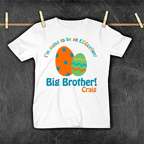 I'm going to be an EGGcellent Big Brother Shirt or Bodysuit - Personalized Easter Pregnancy Announcement - personalized with any name I'm going to be an EGGcellent Big Brother Shirt or Bodysuit - Personalized Easter Pregnancy Announcement - personalized with any name