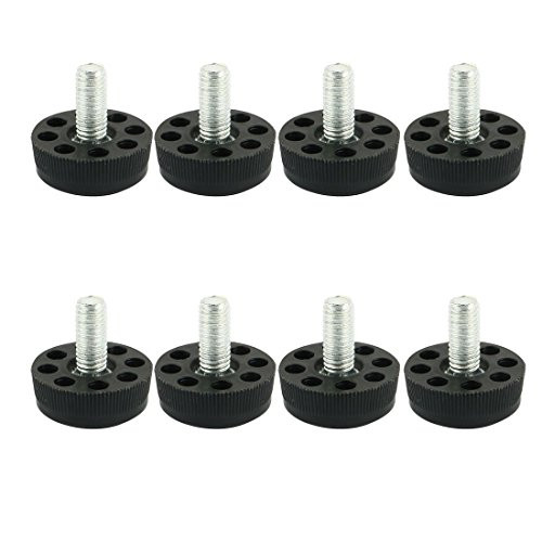 uxcell 30 x M8 x 17 Leveling Feet Adjustable Threaded Pole Leveling Foot Furniture Glide 8pcs