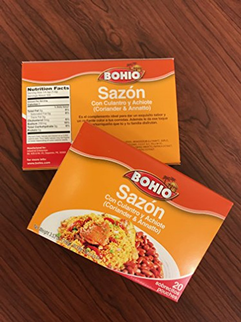 BOHIO SAZON con Culantro y Achiote -Coriander and Annatto- - 20 pouces Pack -Count of 2- BOHIO SAZON con Culantro y Achiote -Coriander and Annatto- - 20 pouces Pack -Count of 2-