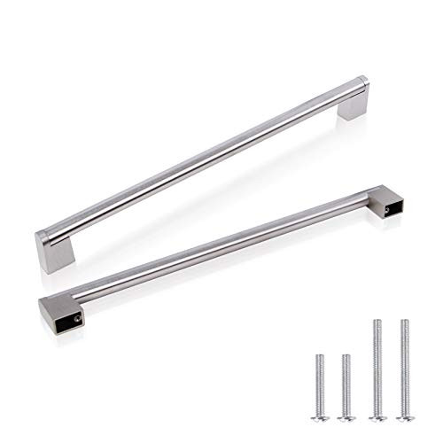 5 Pack 288mm-11-1-2inch- Hole Centers Diameter 14mm Stainless Steel Boss Bar Kitchen Cabinet Door Handles and Pulls Cabinet Knobs Length 328mm-13inch- Brushed Nickel