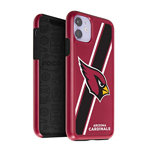 FOCO NFL Arizona Cardinals Unisex iPhone 11 6.1 Inch  Screen Only  Dual Layered Impact Licensed Case Team Color One Size