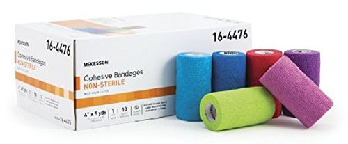 McKesson - Cohesive Bandage McKesson 4 Inch X 5 Yard Standard Compression Self-adherent Closure NonSterile - 18-Case - McK