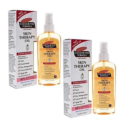 Cocoa Butter Formula with Vitamin E Skin Therapy Oil Rosehip Fragrance for Stretch Mark and Scar Care 5.1 oz. -2 Pack-