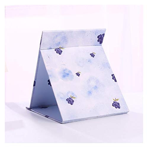 WXFF Handheld Square Makeup Mirror Portable Vanity Mirror Fruit Pattern Folding Cosmetic Mirror Pocket Compact Mirror Makeup Vanity Cosmetic Mirror -Color - K-