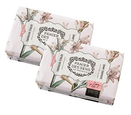 Panier Des Sens Shiny Tuberose Extra Gentle Shea Butter Soap - 2 Bars 7oz. Each