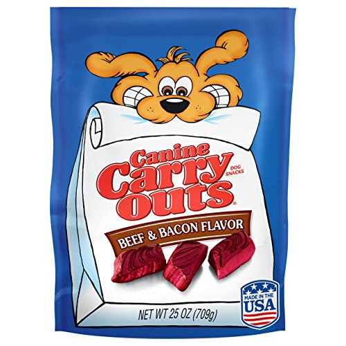 Canine Carry Outs Beef And Bacon Flavor Dog Treats 25-Ounce 6-Pack Canine Carry Outs Beef And Bacon Flavor Dog Treats 25-Ounce 6-Pack