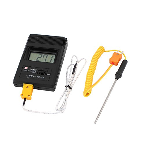 uxcell LCD Display Type K Digital Thermometer TM-902C 2 Thermocouple Probe