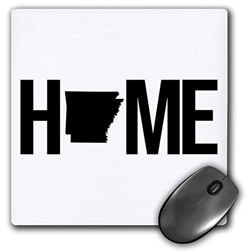 3dRose Stamp City - Typography - Home with Arkansas State as The O. White Background. - Mousepad -mp-323893-1-