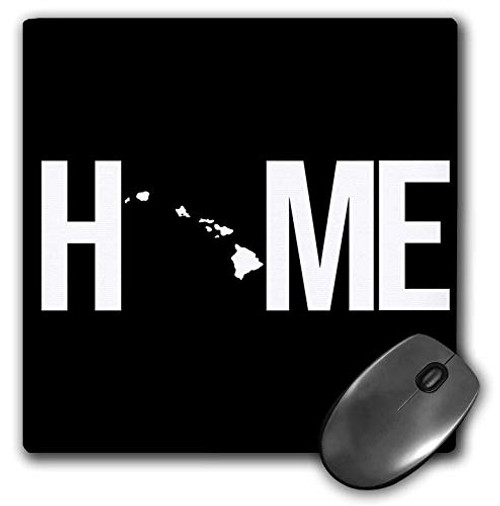 3dRose Stamp City - Typography - Home with Hawaii State as The O. Black Background. - Mousepad -mp-323962-1- 3dRose Stamp City - Typography - Home with Hawaii State as The O. Black Background. - Mousepad -mp-323962-1-