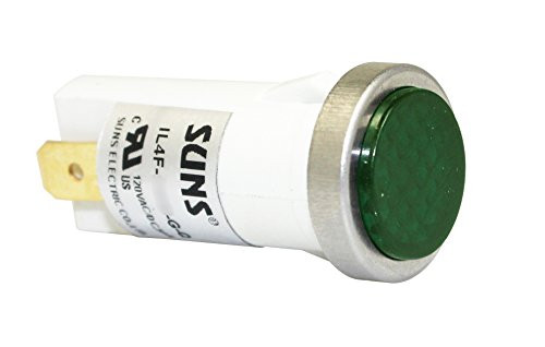 SUNS IL4F-120E-G-Q LED 1-2" Green Indicator Light Flush 120V Spade Ideal