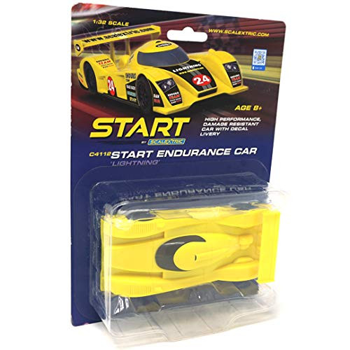 Scalextric Start Endurance LMP Style Car Yellow Lightning 1-32 Slot Race Car C4112