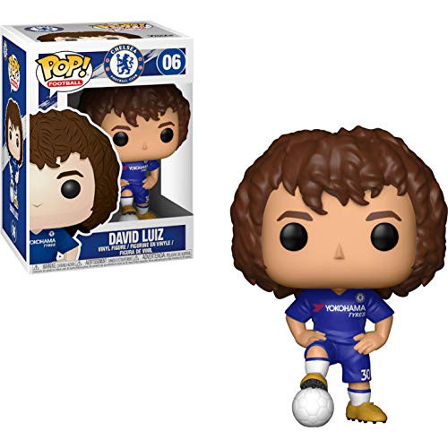David Luiz -Chelsea-- x POP Football - Soccer Vinyl Figure  and  1 POP Compatible PET Plastic Graphical Protector Bundle -006 - 29220 - B-