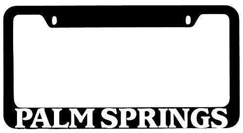 Palm Springs -Design K- Black Metal License Plate Frame DG