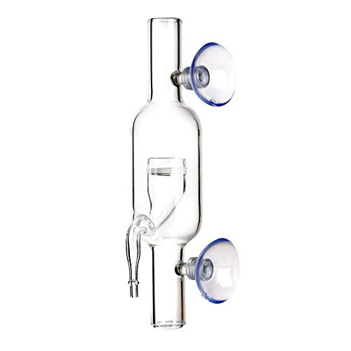 FZONE Glass Inline CO2 Atomizer Diffuser for Aquarium Planted Tank-L-