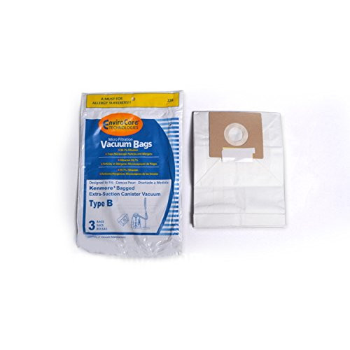 Replacement for Kenmore 18 Type B Vacuum Cleaner Allergen Extra-Suction Canister Vacuum Cleaner Bags Galaxy Series 85003 634875 24196 20-24196 0-24196 115.2496210 02053278000