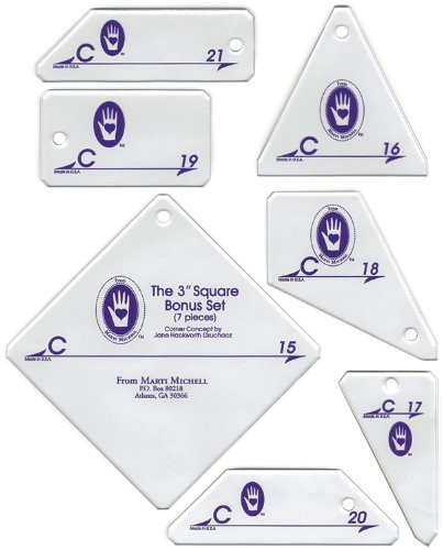Marti Michell 8253M Perfect Patchwork Template Set C Bonus Complement Set - 7 per Pack