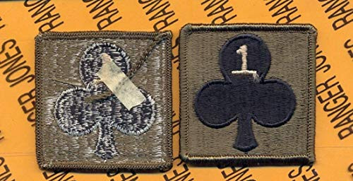 1st Bn 327th Infantry 101st Airborne HCI Helmet Cover Patch B m-e OD Green-Black