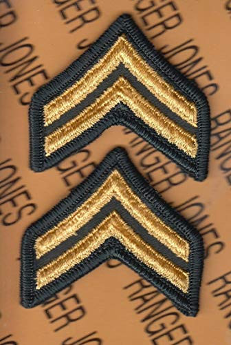 US Army WAC Enlisted E-4 CPL Corporal Class A's 2" Patch Set NOS Rank m-e