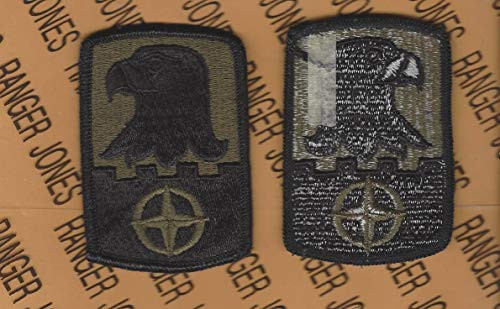 US Army 244th Aviation Brigade OD Green  and  Black BDU Uniform Patch m-e