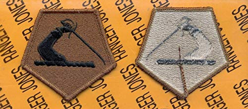 US Army Massachusetts National Guard ARNG OD Green  and  Black Patch m-e Type II