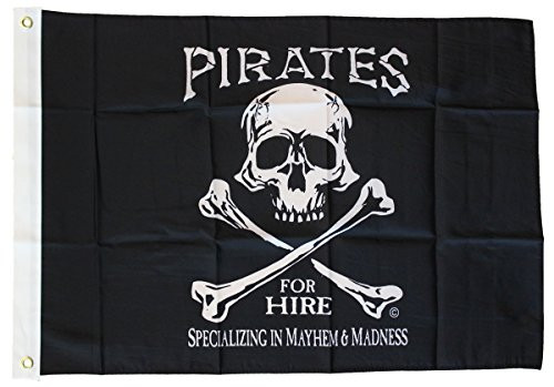 Pirates for Hire - 3 ft x 5 ft Pirate Flag