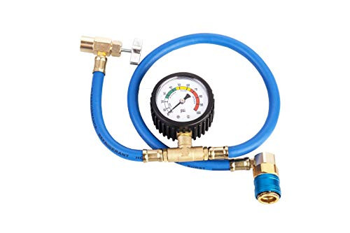 Aain LX1383 Car A/C Refrigerant Pro R-134A Heavy Duty Charging Hose/Air Conditioning Low Pressure Gauge