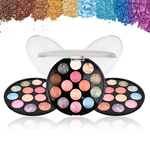 Exteren 14 Colors Eye Shadow Makeup Cosmetic Shimmer Matte Eyeshadow Palette Makeup Eyeshadow Palette Pallets Primer -multicolor-