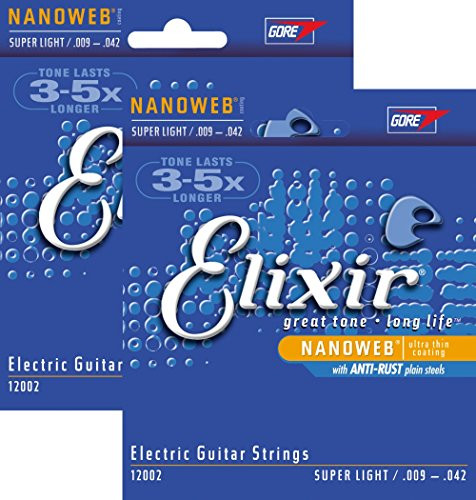 Elixir Super Light Nanoweb Electric Guitar Strings 2-Pack