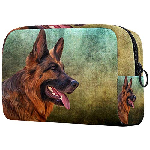 Cosmetic Bag Makeup Bags for Women Small Makeup Pouch Travel Bags for Toiletries - German Shepherd Dog-17-